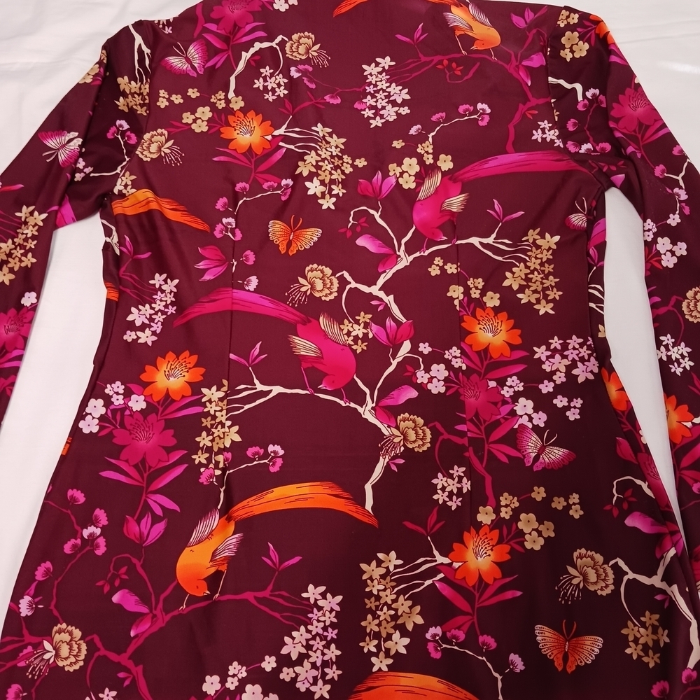 Jude Connally Megan Long Dress - Floral Menagerie Print - Size Small - Picture 4 of 13